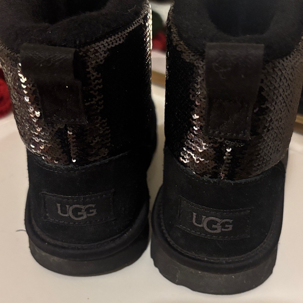 UGG Black Glitter Kids Boots